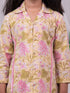 Girl's' Yellow Printed Kurta Patiala Set